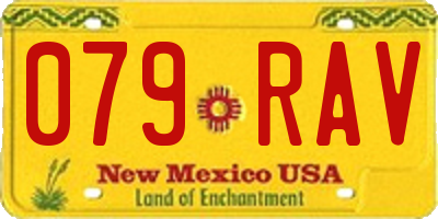 NM license plate 079RAV