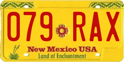 NM license plate 079RAX