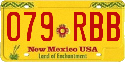 NM license plate 079RBB