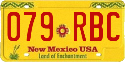NM license plate 079RBC