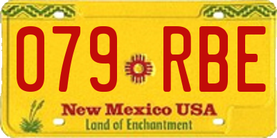 NM license plate 079RBE