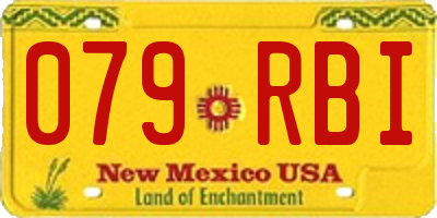 NM license plate 079RBI