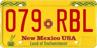 NM license plate 079RBL