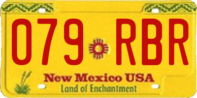 NM license plate 079RBR