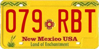 NM license plate 079RBT