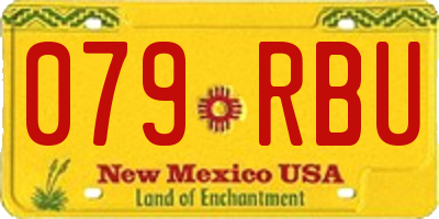 NM license plate 079RBU