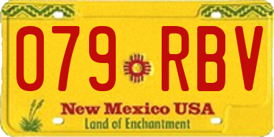 NM license plate 079RBV