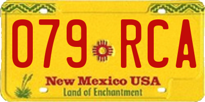 NM license plate 079RCA