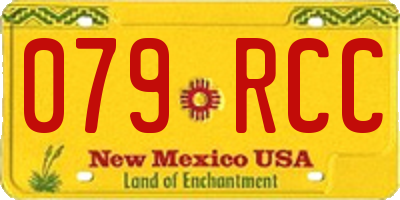 NM license plate 079RCC
