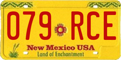 NM license plate 079RCE