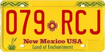 NM license plate 079RCJ