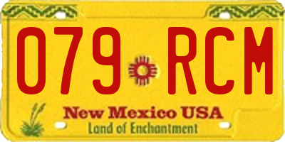 NM license plate 079RCM