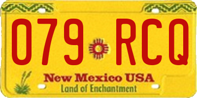 NM license plate 079RCQ