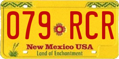 NM license plate 079RCR