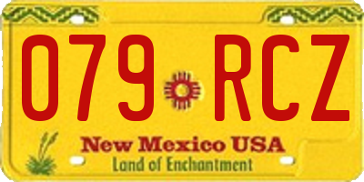 NM license plate 079RCZ