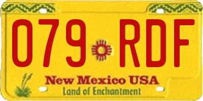 NM license plate 079RDF