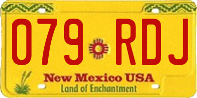 NM license plate 079RDJ
