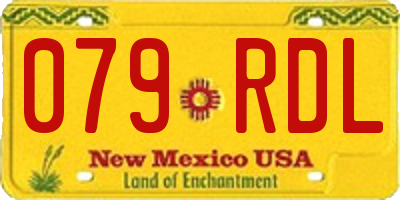 NM license plate 079RDL