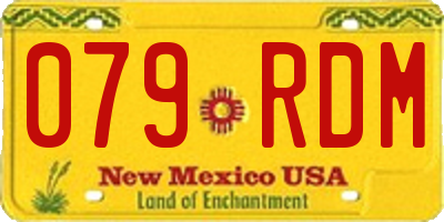 NM license plate 079RDM