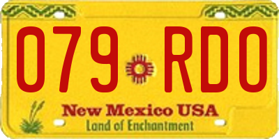 NM license plate 079RDO