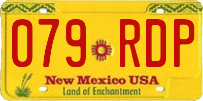 NM license plate 079RDP