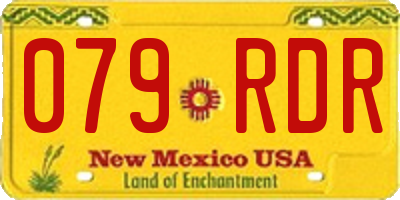 NM license plate 079RDR