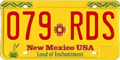 NM license plate 079RDS