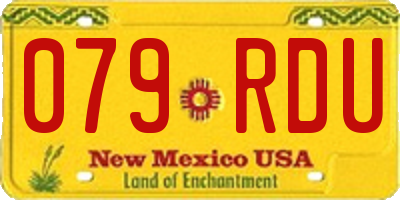 NM license plate 079RDU