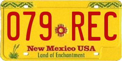NM license plate 079REC