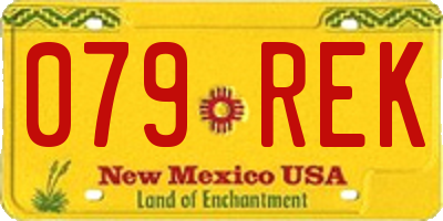 NM license plate 079REK