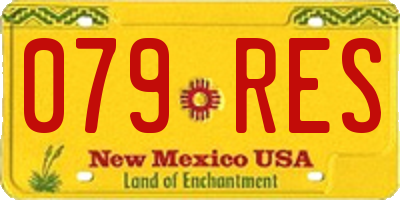 NM license plate 079RES