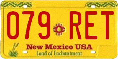 NM license plate 079RET
