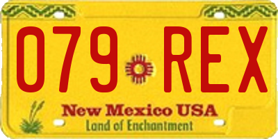 NM license plate 079REX