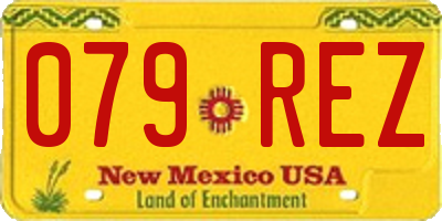 NM license plate 079REZ