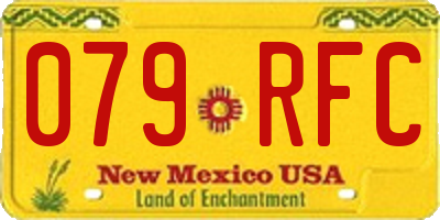 NM license plate 079RFC