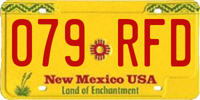 NM license plate 079RFD