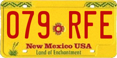 NM license plate 079RFE