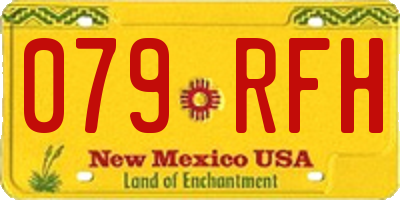 NM license plate 079RFH