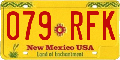 NM license plate 079RFK