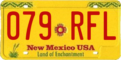 NM license plate 079RFL