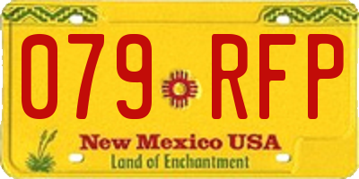NM license plate 079RFP