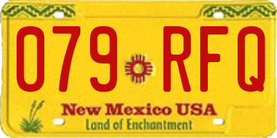 NM license plate 079RFQ