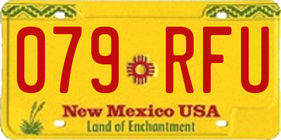 NM license plate 079RFU