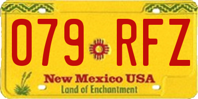 NM license plate 079RFZ