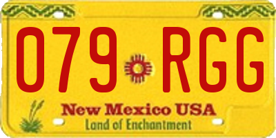 NM license plate 079RGG