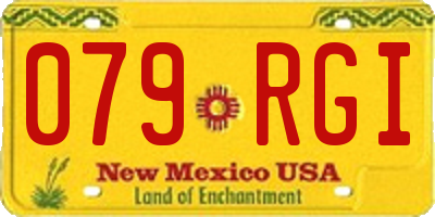 NM license plate 079RGI