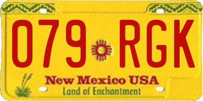 NM license plate 079RGK