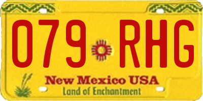 NM license plate 079RHG