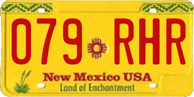 NM license plate 079RHR
