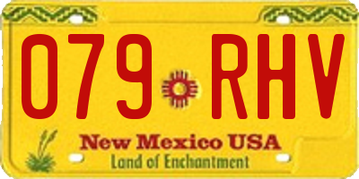 NM license plate 079RHV